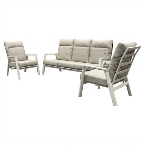 AVH-Collectie Barolo stoel bank loungeset 3-delig verstelbaar aluminium latte AVH-Collectie Barolo stoel bank loungeset 3-delig verstelbaar aluminium latte