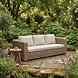 AVH-Collectie Nissah 3-zitsbank naturel rotan off-white kussens