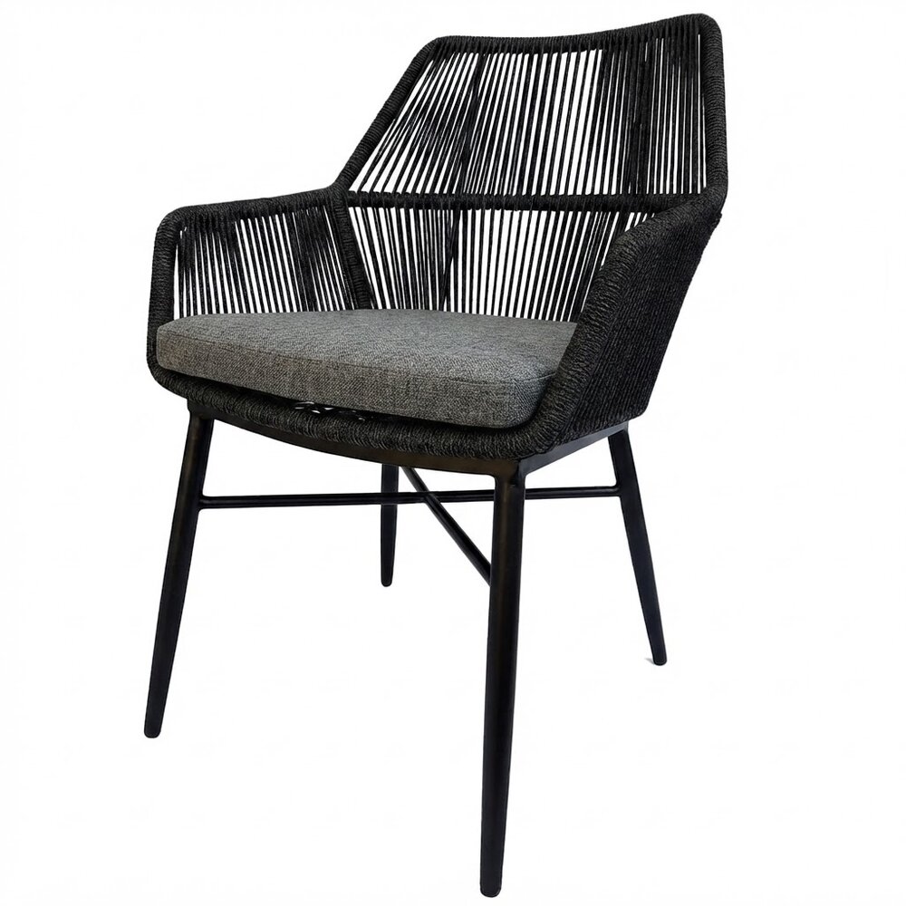 AVH-Collectie Chianti dining tuinstoel zwart rope - Gracebay 161 AVH-Collectie Chianti dining tuinstoel zwart rope - Gracebay 161