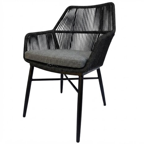 AVH-Collectie Chianti dining tuinstoel zwart rope - Gracebay 161 AVH-Collectie Chianti dining tuinstoel zwart rope - Gracebay 161