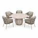AVH-Collectie Sarenza Dante dining tuinset 140xH75 cm 6 delig zand AVH-Collectie Sarenza Dante dining tuinset 140xH75 cm 6 delig zand
