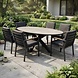 AVH-Collectie Salvador Costa Rica dining tuinset 220x115xH75 cm 7 delig antraciet polywood AVH-Collectie Salvador Costa Rica dining tuinset 220x115xH75 cm 7 delig antraciet polywood