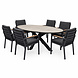 AVH-Collectie Salvador Costa Rica dining tuinset 220x115xH75 cm 7 delig antraciet polywood AVH-Collectie Salvador Costa Rica dining tuinset 220x115xH75 cm 7 delig antraciet polywood