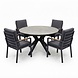 AVH-Collectie Samantha Costa Rica dining tuinset 120xH75 cm 5 delig antraciet keramiek AVH-Collectie Samantha Costa Rica dining tuinset 120xH75 cm 5 delig antraciet keramiek