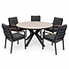 AVH-Collectie Samantha Costa Rica dining tuinset 144xH75 cm 6 delig antraciet keramiek AVH-Collectie Samantha Costa Rica dining tuinset 144xH75 cm 6 delig antraciet keramiek
