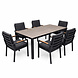 AVH-Collectie Sydney Costa Rica dining tuinset 240x92xH75 cm 7 delig antraciet polywood AVH-Collectie Sydney Costa Rica dining tuinset 240x92xH75 cm 7 delig antraciet polywood