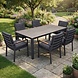 AVH-Collectie Sydney Costa Rica dining tuinset 240x92xH75 cm 7 delig antraciet polywood AVH-Collectie Sydney Costa Rica dining tuinset 240x92xH75 cm 7 delig antraciet polywood