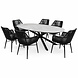AVH-Collectie Puccini Chianti dining tuinset 220x120xH75 cm 7 delig antraciet keramiek AVH-Collectie Puccini Chianti dining tuinset 220x120xH75 cm 7 delig antraciet keramiek