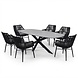AVH-Collectie San Francisco Chianti dining tuinset 240x100xH76 cm 7 delig antraciet keramiek AVH-Collectie San Francisco Chianti dining tuinset 240x100xH76 cm 7 delig antraciet keramiek