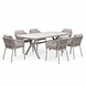 AVH-Collectie Vespera Joshua dining tuinset 220x100xH74 cm 7 delig latte keramiek AVH-Collectie Vespera Joshua dining tuinset 220x100xH74 cm 7 delig latte keramiek