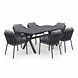 AVH-Collectie Vespera Joshua dining tuinset 220x100xH74 cm 7 delig antraciet keramiek AVH-Collectie Vespera Joshua dining tuinset 220x100xH74 cm 7 delig antraciet keramiek