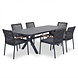 AVH-Collectie Vespera Salta dining tuinset 220x100xH74 cm 7 delig antraciet keramiek AVH-Collectie Vespera Salta dining tuinset 220x100xH74 cm 7 delig antraciet keramiek