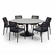 AVH-Collectie Flair Salta dining tuinset 158xH75 cm 7 delig antraciet keramiek AVH-Collectie Flair Salta dining tuinset 158xH75 cm 7 delig antraciet keramiek