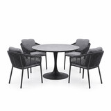 AVH-Collectie Flair Joshua dining tuinset 120xH75 cm 5 delig antraciet keramiek AVH-Collectie Flair Joshua dining tuinset 120xH75 cm 5 delig antraciet keramiek