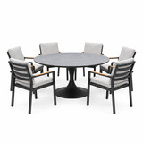 AVH-Collectie Flair Lola dining tuinset 158xH75 cm 7 delig antraciet keramiek AVH-Collectie Flair Lola dining tuinset 158xH75 cm 7 delig antraciet keramiek