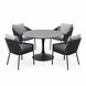 AVH-Collectie Flair Brightling dining tuinset 120xH75 cm 5 delig antraciet keramiek AVH-Collectie Flair Brightling dining tuinset 120xH75 cm 5 delig antraciet keramiek