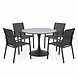 AVH-Collectie Flair Malaga dining tuinset 120xH75 cm 5 delig antraciet keramiek AVH-Collectie Flair Malaga dining tuinset 120xH75 cm 5 delig antraciet keramiek