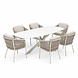 AVH-Collectie Derby Sarenza dining tuinset 240x100xH77 cm 7 delig latte keramiek AVH-Collectie Derby Sarenza dining tuinset 240x100xH77 cm 7 delig latte keramiek