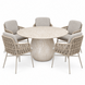 AVH-Collectie Luxor Dante dining tuinset 140xH75 cm 6 delig latte polystone marmerlook AVH-Collectie Luxor Dante dining tuinset 140xH75 cm 6 delig latte polystone marmerlook