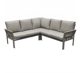 AVH-Collectie Saigon hoek loungeset 3 delig latte zand aluminium AVH-Collectie Saigon hoek loungeset 3 delig latte zand aluminium