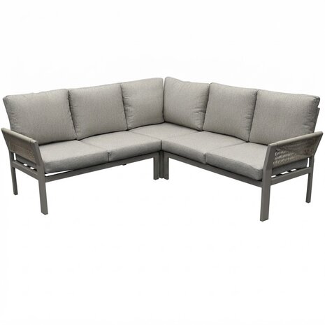 AVH-Collectie Saigon hoek loungeset 3 delig latte zand aluminium AVH-Collectie Saigon hoek loungeset 3 delig latte zand aluminium