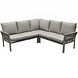 AVH-Collectie Saigon hoek loungeset 3 delig latte zand aluminium AVH-Collectie Saigon hoek loungeset 3 delig latte zand aluminium
