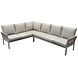 AVH-Collectie Saigon hoek loungeset 4 delig latte zand rope aluminium AVH-Collectie Saigon hoek loungeset 4 delig latte zand rope aluminium