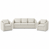 AVH-Collectie Amora stoel bank loungeset 3 delig zand rope