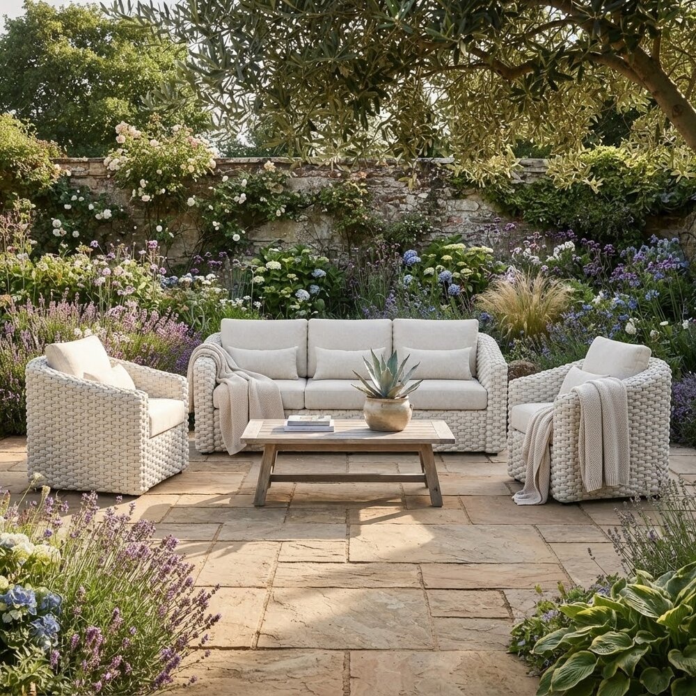 AVH-Collectie Amora stoel bank loungeset 3 delig zand rope AVH-Collectie Amora stoel bank loungeset 3 delig zand rope