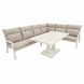 AVH-Collectie Pacific dining hoek loungeset 5 delig aluminium verstelbaar latte AVH-Collectie Pacific dining hoek loungeset 5 delig aluminium verstelbaar latte