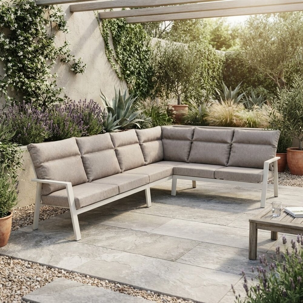 AVH-Collectie Pacific hoek loungeset 4 delig aluminium latte AVH-Collectie Pacific hoek loungeset 4 delig aluminium latte