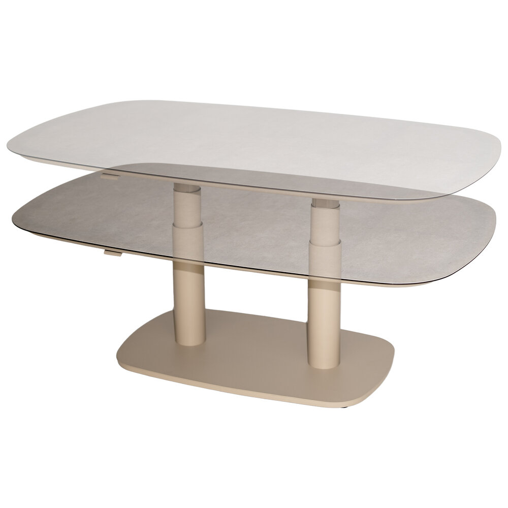 Taste 4SO Paros in hoogte verstelbare tafel printed ceramic 140x85 cm latte Taste 4SO Taste 4SO Paros in hoogte verstelbare tafel printed ceramic 140x85 cm latte Taste 4SO