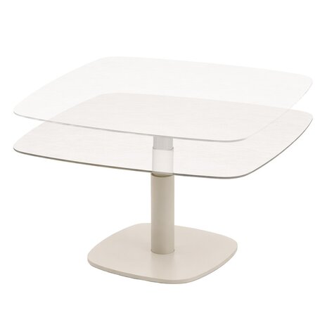 Taste 4SO Paros in hoogte verstelbare tafel printed ceramic 100x100 cm linen Taste 4SO Taste 4SO Paros in hoogte verstelbare tafel printed ceramic 100x100 cm linen Taste 4SO