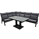 AVH-Collectie Showroommodel Pacific hoek dining loungeset 5 delig aluminium verstelbaar antraciet AVH-Collectie Showroommodel Pacific hoek dining loungeset 5 delig aluminium verstelbaar antraciet
