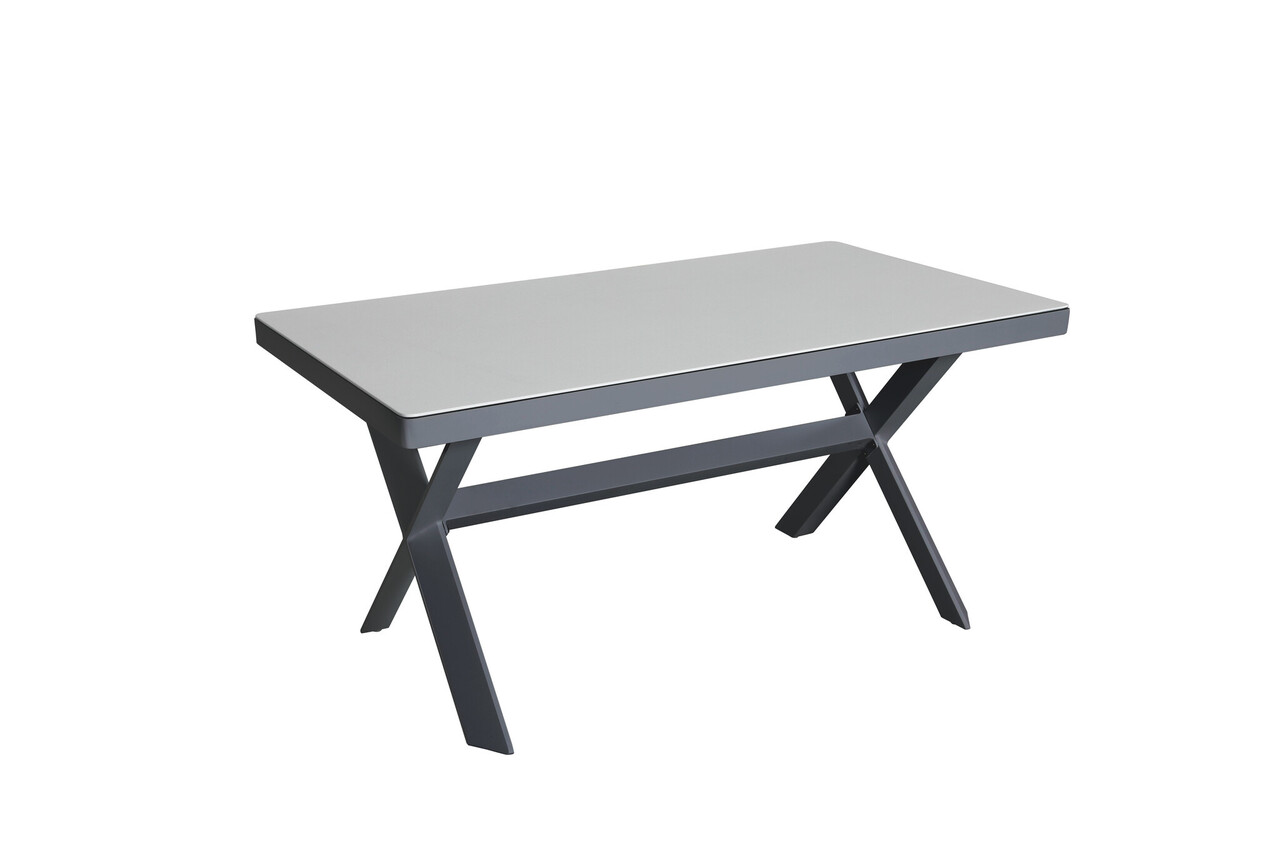 AVH-Collectie Showroommodel Jamaica stoel bank dining loungeset 5 delig aluminium antraciet AVH-Collectie Showroommodel Jamaica stoel bank dining loungeset 5 delig aluminium antraciet