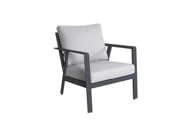 AVH-Collectie Showroommodel Jamaica stoel bank dining loungeset 5 delig aluminium antraciet AVH-Collectie Showroommodel Jamaica stoel bank dining loungeset 5 delig aluminium antraciet
