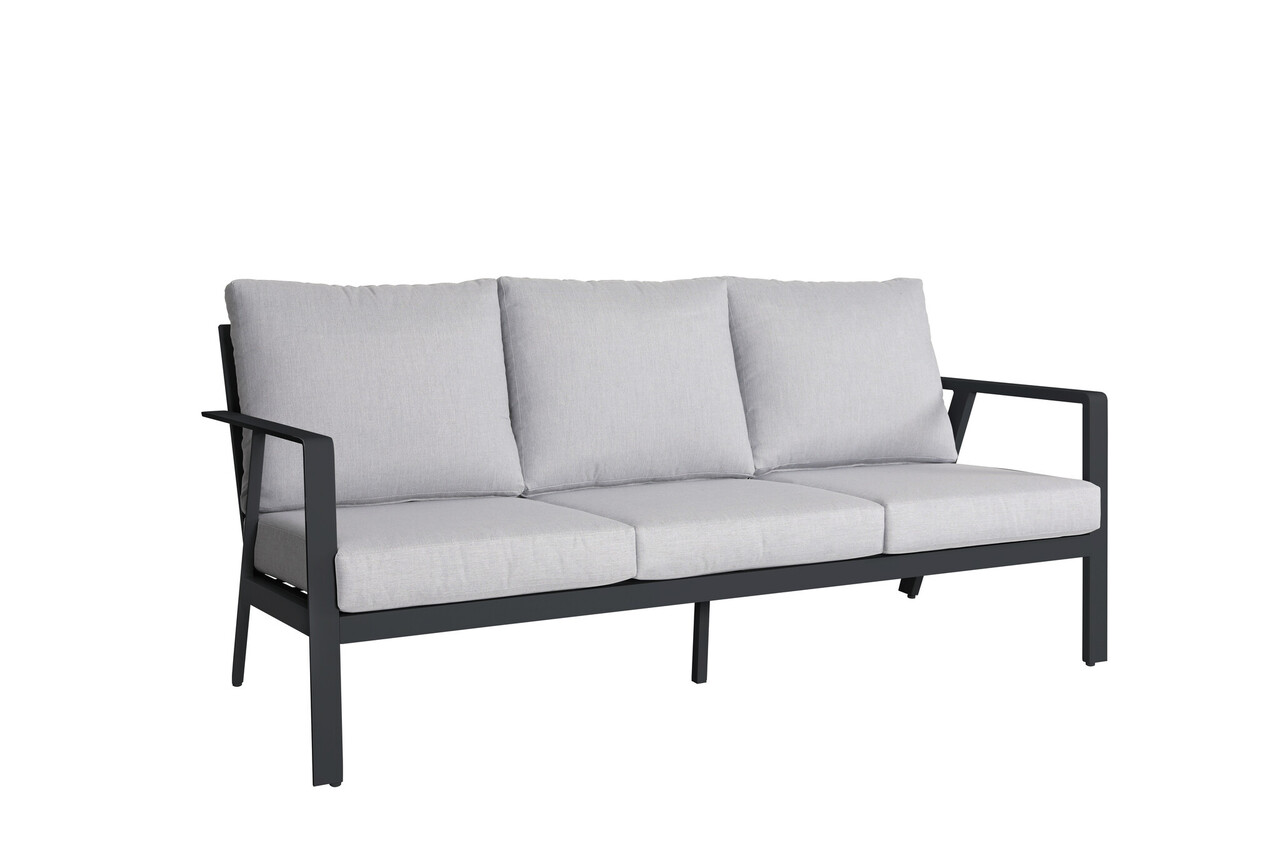 AVH-Collectie Showroommodel Jamaica stoel bank dining loungeset 5 delig aluminium antraciet AVH-Collectie Showroommodel Jamaica stoel bank dining loungeset 5 delig aluminium antraciet