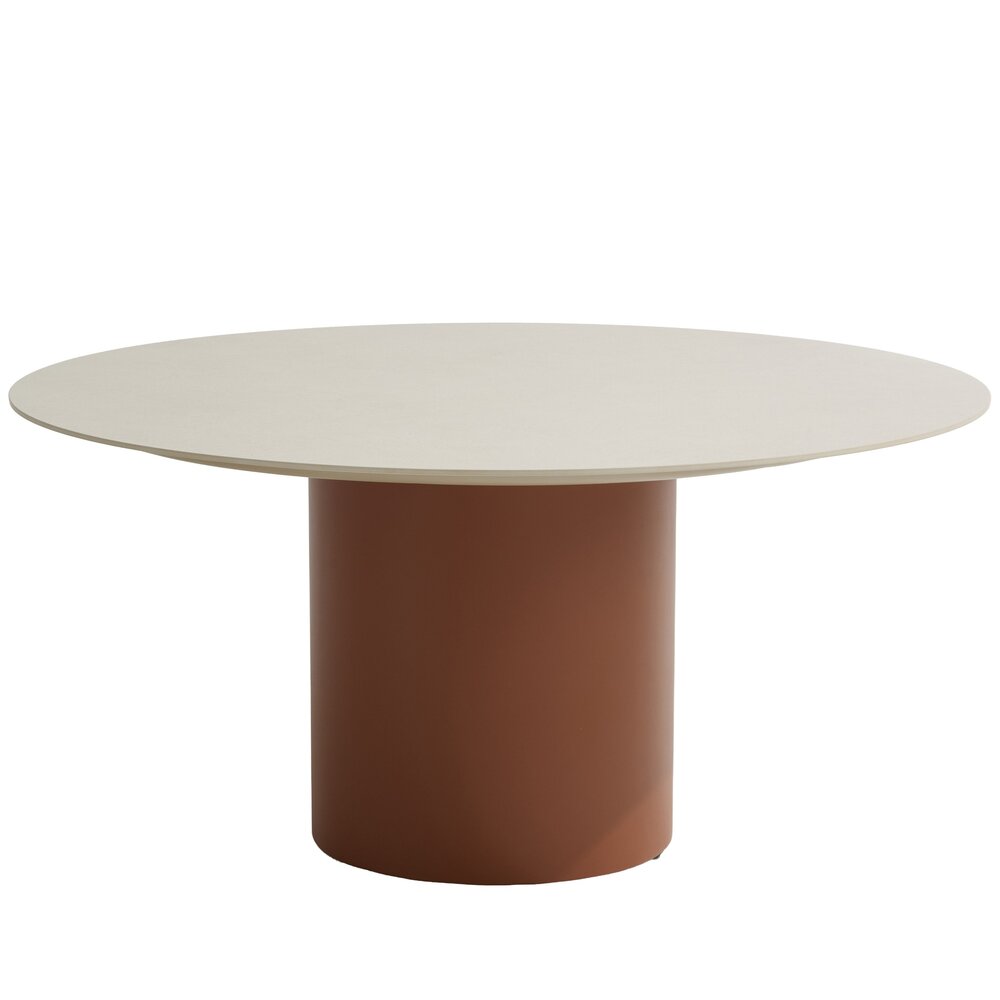 Taste 4SO Bosco dining tuintafel 160xH75 cm rond keramiek oyster spicy Taste 4SO