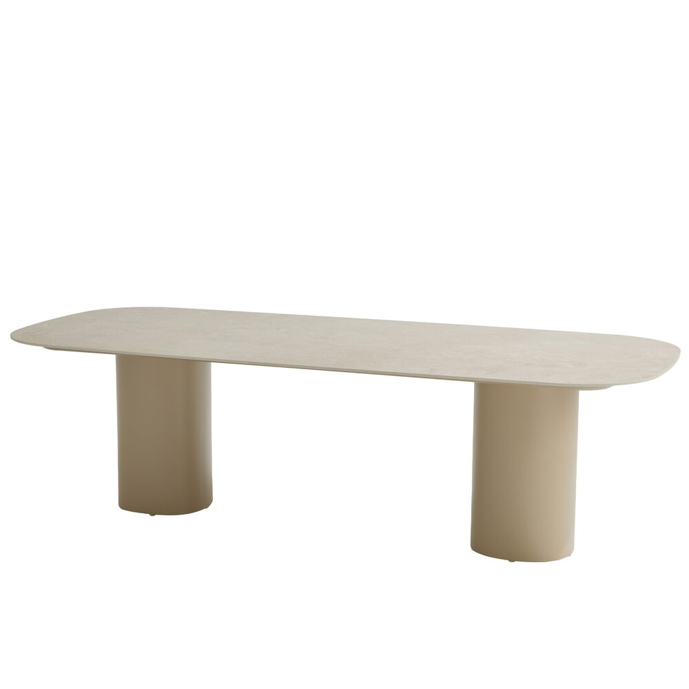 Taste 4SO Bosco low dining tuintafel 240x105xH69 cm keramiek sabbia panna latte Taste 4SO