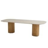 Taste 4SO Bosco dining tuintafel 240x105xH75 cm keramiek sabbia panna rustic teak Taste 4SO Taste 4SO Bosco dining tuintafel 240x105xH75 cm keramiek sabbia panna rustic teak Taste 4SO