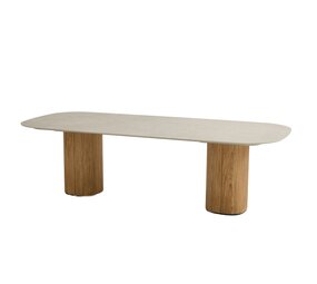 Taste 4SO Bosco dining tuintafel 240x105xH75 cm keramiek sabbia panna rustic teak Taste 4SO Taste 4SO Bosco dining tuintafel 240x105xH75 cm keramiek sabbia panna rustic teak Taste 4SO