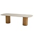 Bosco dining tuintafel 240x105xH75 cm keramiek sabbia panna rustic teak Taste 4SO