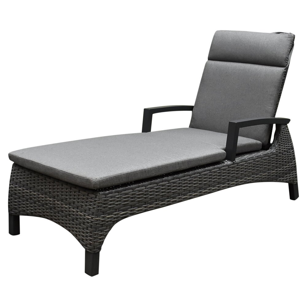 AVH-Collectie Showroommodel 2 x Dallas ligbed 162x70xH101 cm antraciet wicker AVH-Collectie Showroommodel 2 x Dallas ligbed 162x70xH101 cm antraciet wicker