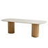 Bosco dining tuintafel 240x105xH75 cm keramiek oyster rustic teak Taste 4SO
