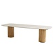 Taste 4SO Bosco dining tuintafel 300x110xH75 cm keramiek oyster rustic teak Taste 4SO