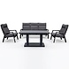 AVH-Collectie Showroommodel Vegas stoel bank loungeset 4 delig verstelbaar antraciet aluminium