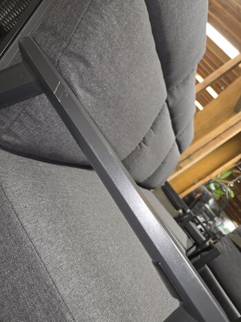 AVH-Collectie Showroommodel Vegas stoel bank loungeset 4 delig verstelbaar antraciet aluminium