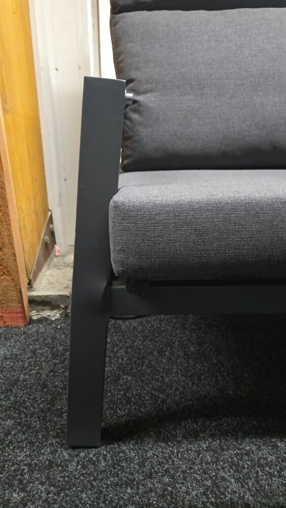 AVH-Collectie Showroommodel Vegas stoel bank loungeset 4 delig verstelbaar antraciet aluminium