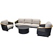 AVH-Collectie Showroommodel Lattice stoel bank loungeset 4 delig aluminium antraciet AVH-Collectie Showroommodel Lattice stoel bank loungeset 4 delig aluminium antraciet