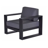 Garden Impressions 2 x Cube lounge tuinstoel aluminium antraciet Garden Impressions 2 x Cube lounge tuinstoel aluminium antraciet